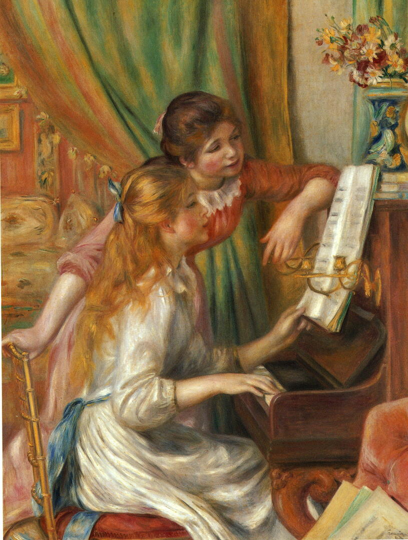 ピアノを弾く二人の少女 ルノワール