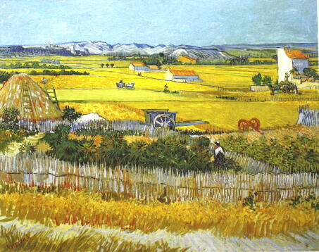 ゴッホ　ラ・クロールの収穫風景